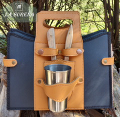 Juego asado con cubiertos y vaso acero - comprar online