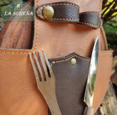 Juego de asado con cubiertos de madera y acero - LA SUREÑA