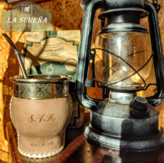 Mate Imperial de calabaza con alpaca, base y costura de tiento - LA SUREÑA