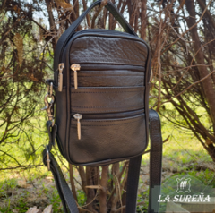 Bandolera morral cuero chica 25x18 cm en internet