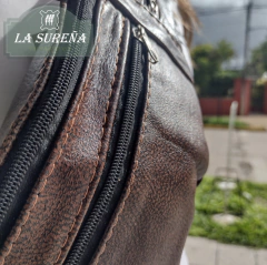 Riñonera Cuero Doble Bolsillo Grande - comprar online