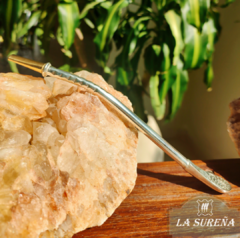 bombilla alpaca labrada paleta con boquilla enchapado oro