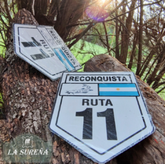 Chapa Decorativa Ruta 11 - Argentina 16 * 21 cm