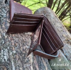 Billetera hombre cuero con rabillo y volante - LA SUREÑA