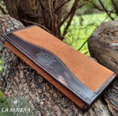 Billetera fichero combinado cuero carpincho