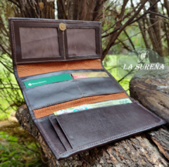 Billetera fichero combinado cuero carpincho - comprar online
