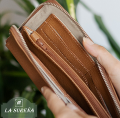 Billetera dama cuero tipo sobre con cierre - comprar online