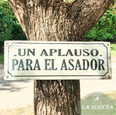Chapa quincho decorativa 13 * 36 varias frases