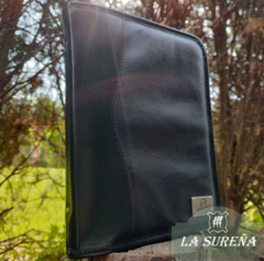 Agenda cuero vacuno con cierre 16x22