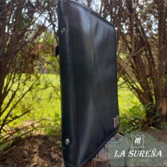 Agenda cuero vacuno con cierre 16x22 - comprar online