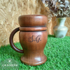 Jarro chop acero inoxidable y madera 500ml - LA SUREÑA