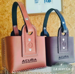 Porta termo cuero cuadrado - comprar online