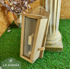 dispenser yerba para pared de madera