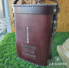 Porta termo cuero vaqueta rigido - LA SUREÑA