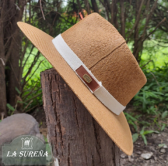 Sombrero Rafia tostado fortaleza ala 8 cm - comprar online