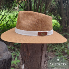 Sombrero Rafia tostado fortaleza ala 8 cm