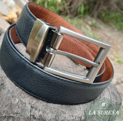 Cinto de vestir reversible 2 en 1 y hebilla plateada - comprar online