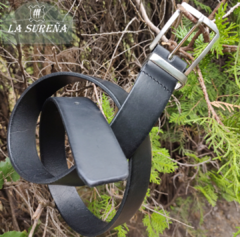 Cinto cuero negro vestir clásico 4 mm - comprar online