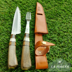 Juego asador parrillero combinado grande 34 cm - LA SUREÑA