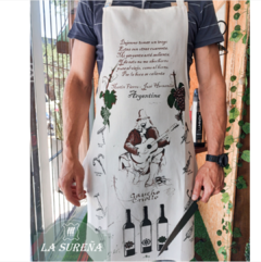 delantal tela estampada pampa - comprar online