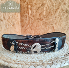 Cinto rastra de cuero de 1 fila - comprar online