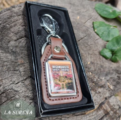 Llavero símil cuero y dije - comprar online