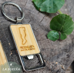 Llavero metal con madera para personalizar en internet