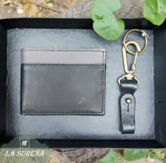 Set en caja vacuno ( billetera en cuero vacuno y llavero) - comprar online
