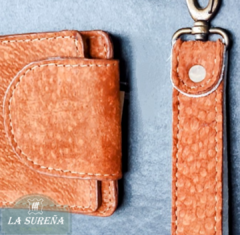 Set en caja capibara ( billetera en cuero carpincho y llavero) - comprar online