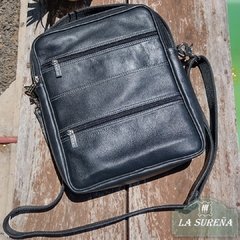 Bandolera morral cuero grande 30x28 cm - LA SUREÑA