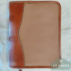 Agenda cuero vacuno con cierre 16x22 - tienda online