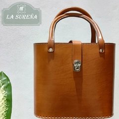 bolso cuero porta termo canasta en internet