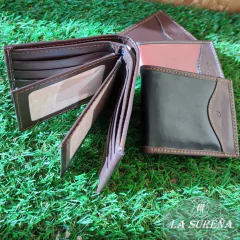 Billetera hombre doble volante de cuero tarjeteros - comprar online