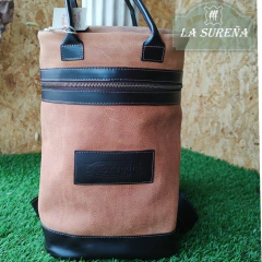 Porta termo mochila de cuero vacuno - comprar online
