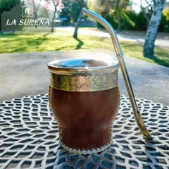 Mate Imperial de calabaza con alpaca, base y costura de tiento - LA SUREÑA