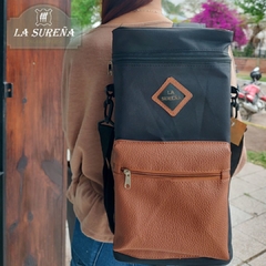 porta termo mochila lona con detalles