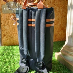 Porta termo y mochila de lona con manija - comprar online