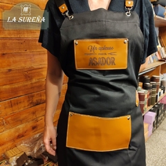 Delantal de jean y cuero para grabar - comprar online