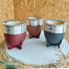 mate calabaza tipo imperial aluminio y pvc por fuera - comprar online
