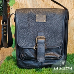 Morral cuero unisex con correa