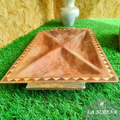 tabla batea con 4 divisiones madera y alpaca - comprar online