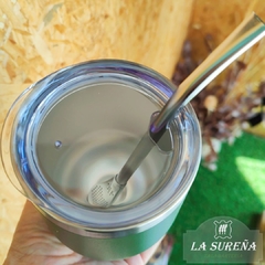 mate de acero inoxidable y vaso termico en uno - LA SUREÑA