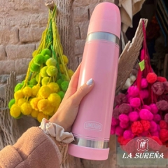 termo acero inox lumilagro 1 litro Rosa