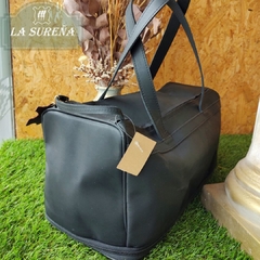 bolso de cuero negro liso - comprar online