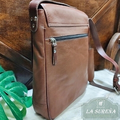 Morral cuero unisex con correa - tienda online