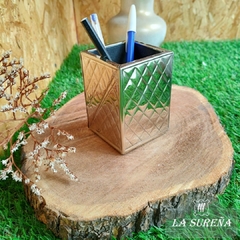Porta lapicero de alpaca para escritorio