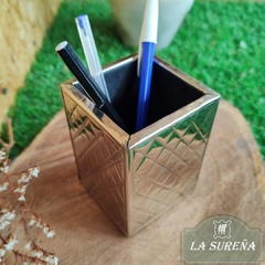 Porta lapicero de alpaca para escritorio - comprar online