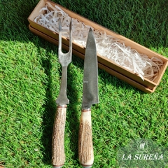 Juego de cubiertos asador en caja madera 25 cm en internet