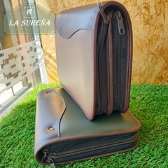 Agenda doble de cuero con cierre - comprar online