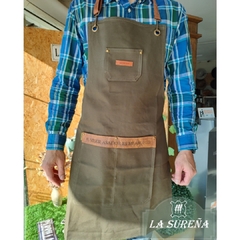 delantal gabardina gruesa con detalles